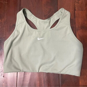Nike Dri-Fit Sports Bra Women’s Size XL Green No Pads Workout Athletic Wear